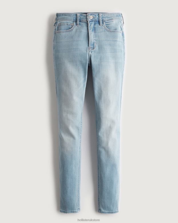 Bottoms Hollister Women High-Rise Light Wash Super Skinny Jeans 48820682 Light