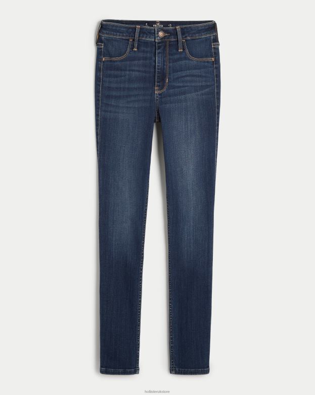 Bottoms Hollister Women High-Rise Medium Wash Jean Leggings 48820537 Medium Faded