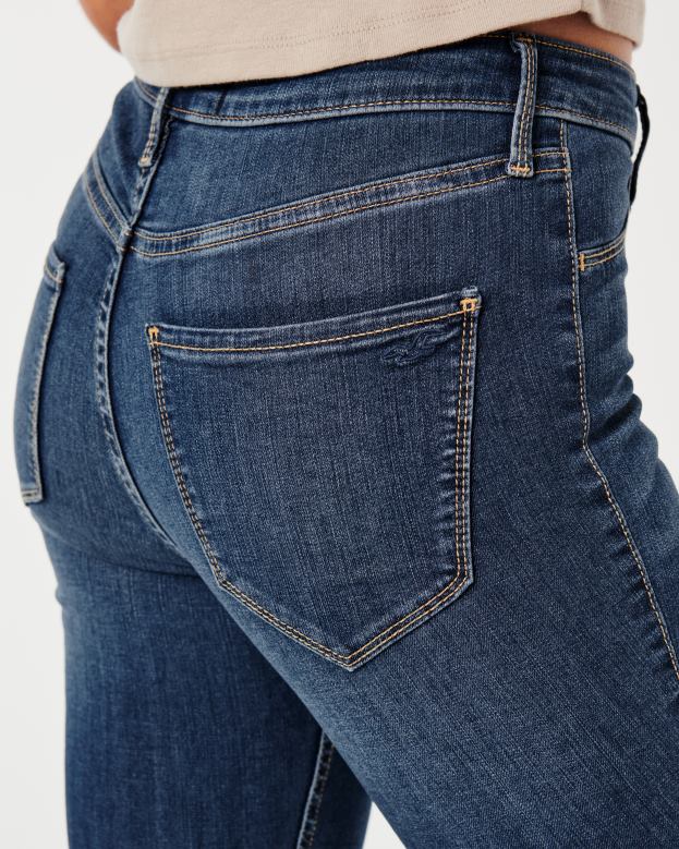 Bottoms Hollister Women High-Rise Medium Wash Jean Leggings 48820537 Medium Faded