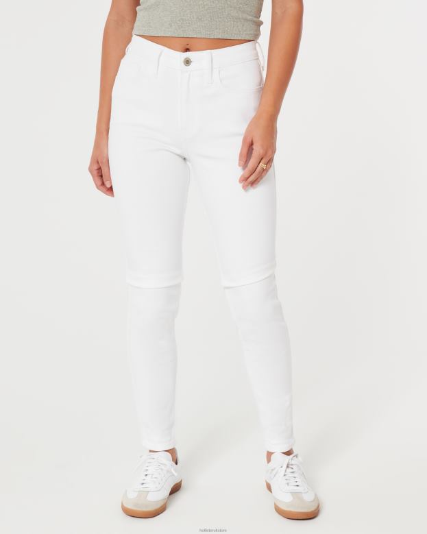 Bottoms Hollister Women High-Rise White Super Skinny Jeans 48820606 White