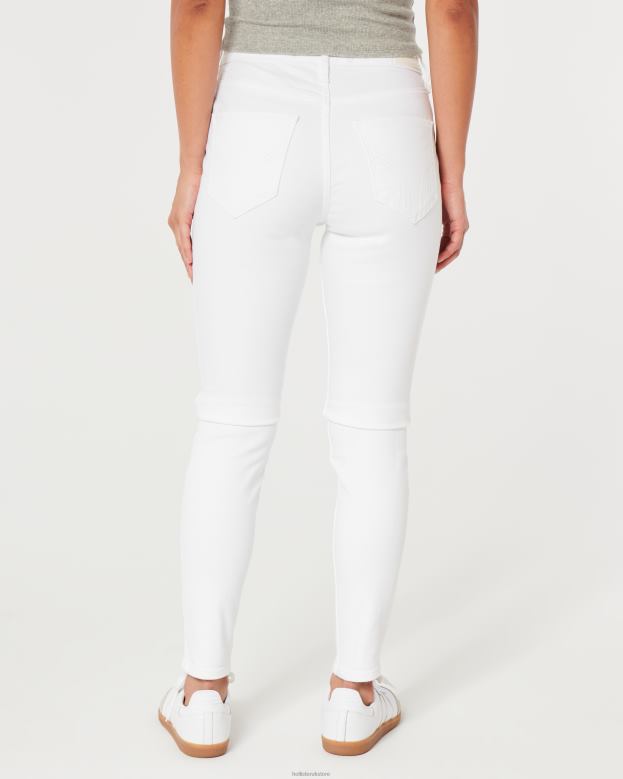 Bottoms Hollister Women High-Rise White Super Skinny Jeans 48820606 White
