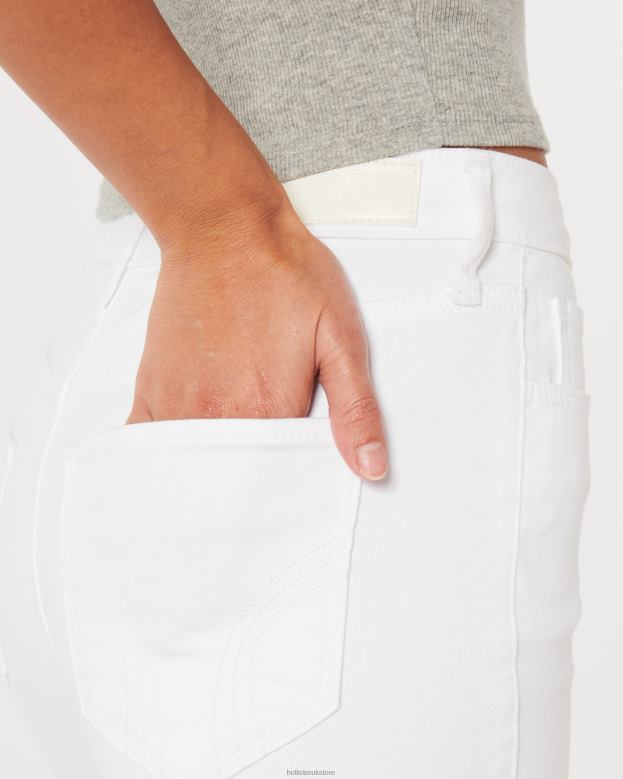 Bottoms Hollister Women High-Rise White Super Skinny Jeans 48820606 White