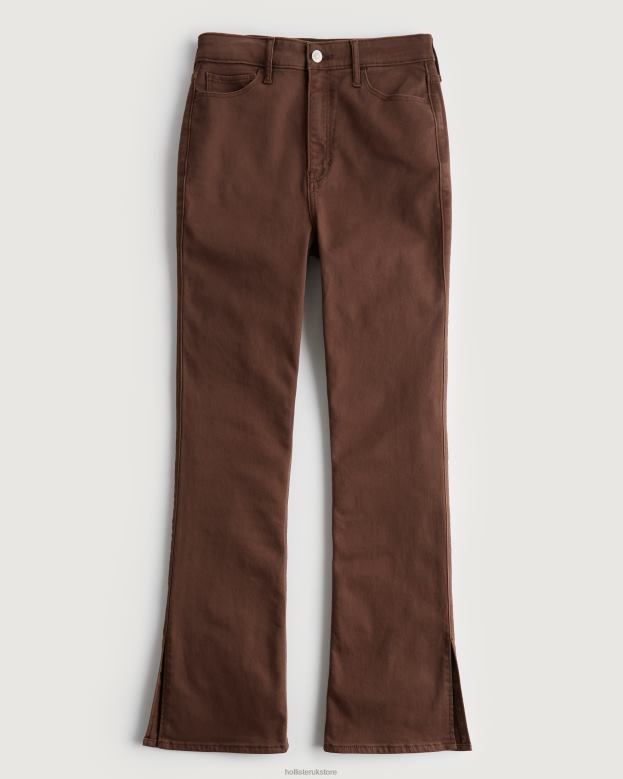 Bottoms Hollister Women Highest Rise Brown Boot Jeans 48820703 Dark Brown