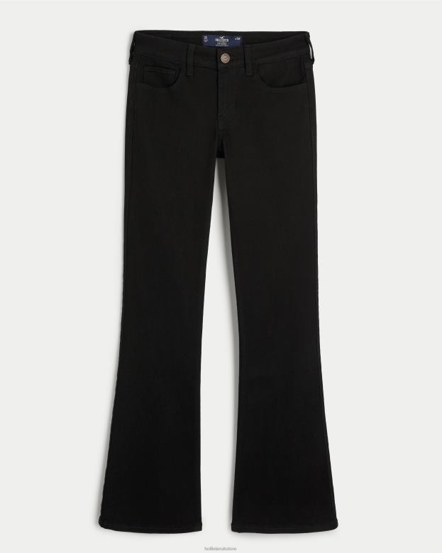 Bottoms Hollister Women Low-Rise Black Boot Jeans 48820565 Black