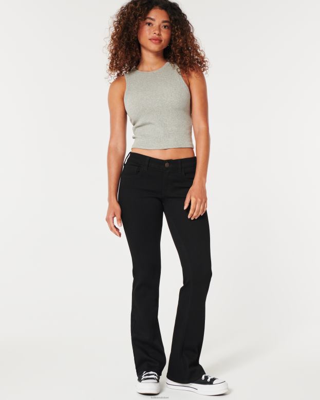 Bottoms Hollister Women Low-Rise Black Boot Jeans 48820565 Black