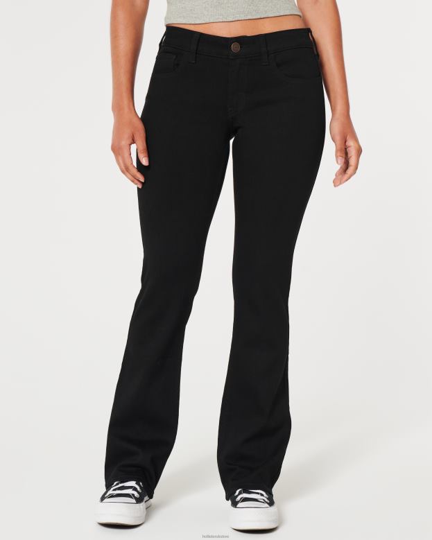Bottoms Hollister Women Low-Rise Black Boot Jeans 48820565 Black