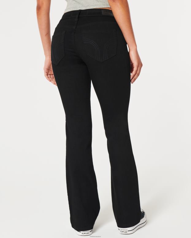 Bottoms Hollister Women Low-Rise Black Boot Jeans 48820565 Black
