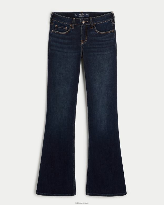 Bottoms Hollister Women Low-Rise Dark Wash Boot Jeans 48820533 Dark Wash