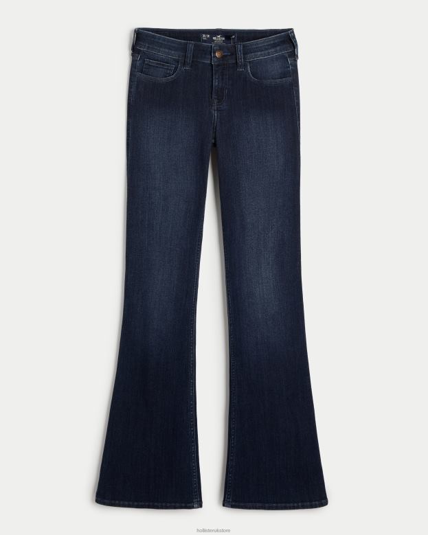 Bottoms Hollister Women Low-Rise Dark Wash Boot Jeans 48820594 Dark Wash