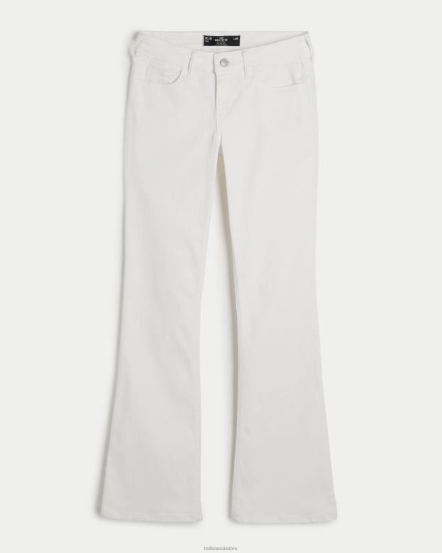 Bottoms Hollister Women Low-Rise White Boot Jeans 48820629 White