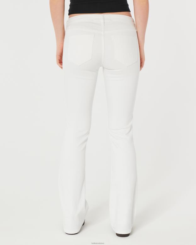 Bottoms Hollister Women Low-Rise White Boot Jeans 48820629 White