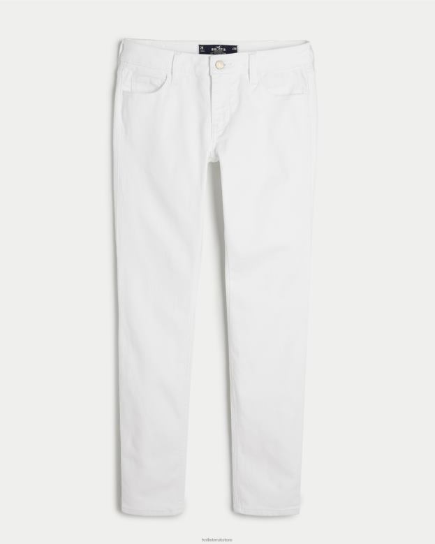 Bottoms Hollister Women Low-Rise White Super Skinny Jeans 48820639 White