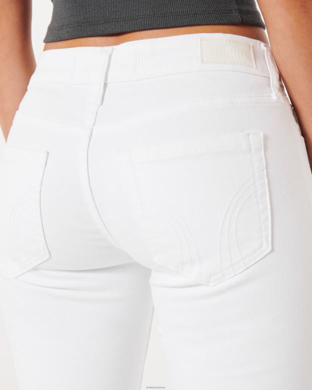 Bottoms Hollister Women Low-Rise White Super Skinny Jeans 48820639 White