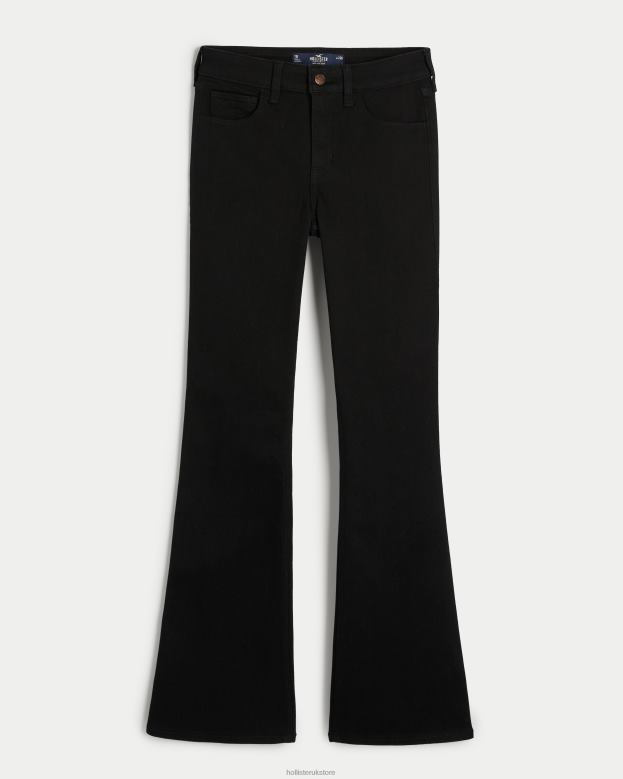 Bottoms Hollister Women Mid-Rise Black Boot Jeans 48820506 Black