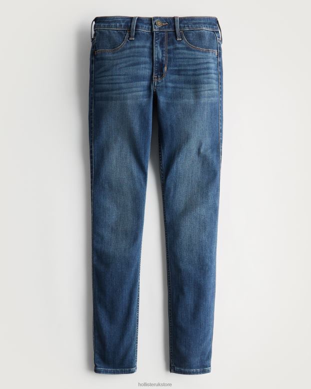 Bottoms Hollister Women Mid-Rise Dark Wash Jean Leggings 48820570 Dark Wash