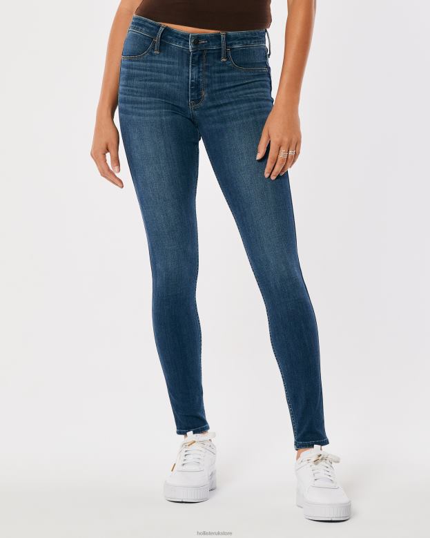 Bottoms Hollister Women Mid-Rise Dark Wash Jean Leggings 48820570 Dark Wash