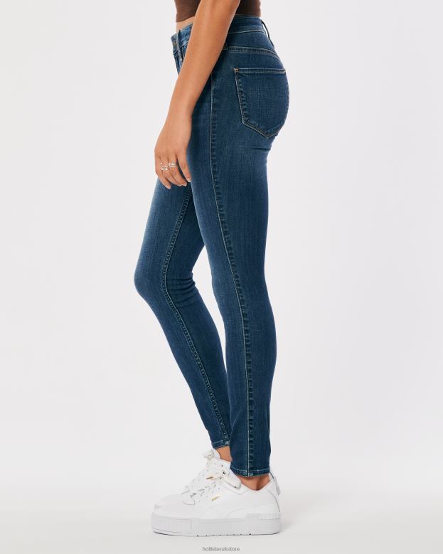 Bottoms Hollister Women Mid-Rise Dark Wash Jean Leggings 48820570 Dark Wash