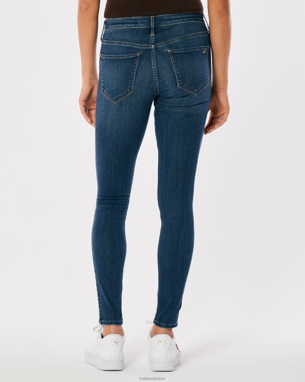 Bottoms Hollister Women Mid-Rise Dark Wash Jean Leggings 48820570 Dark Wash