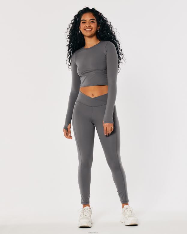 Bottoms Hollister Women Social Tourist High-Rise V-Waist Leggings 48820766 Grey