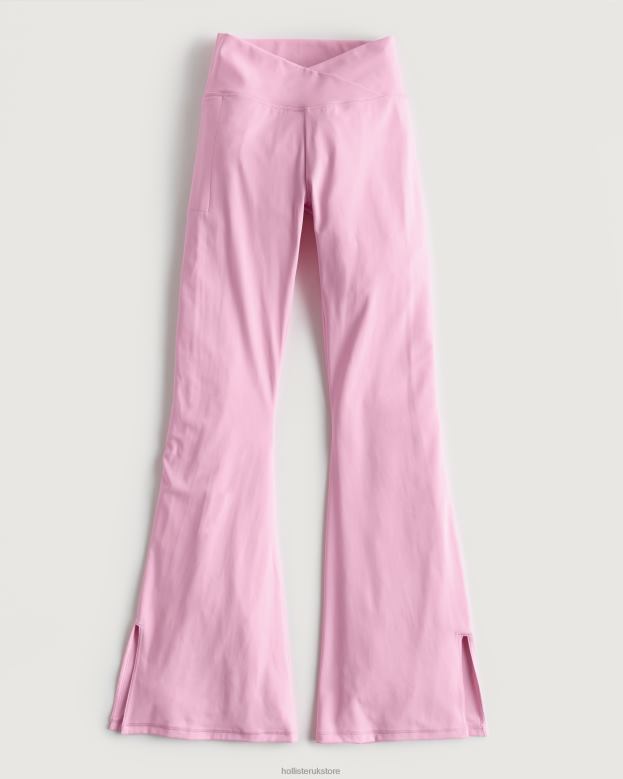 Bottoms Hollister Women Social Tourist V-Waist Flare Pants 48820693 Light Pink