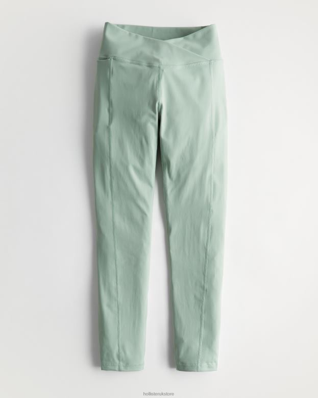 Bottoms Hollister Women Social Tourist V-Waist Leggings 48820771 Light Green