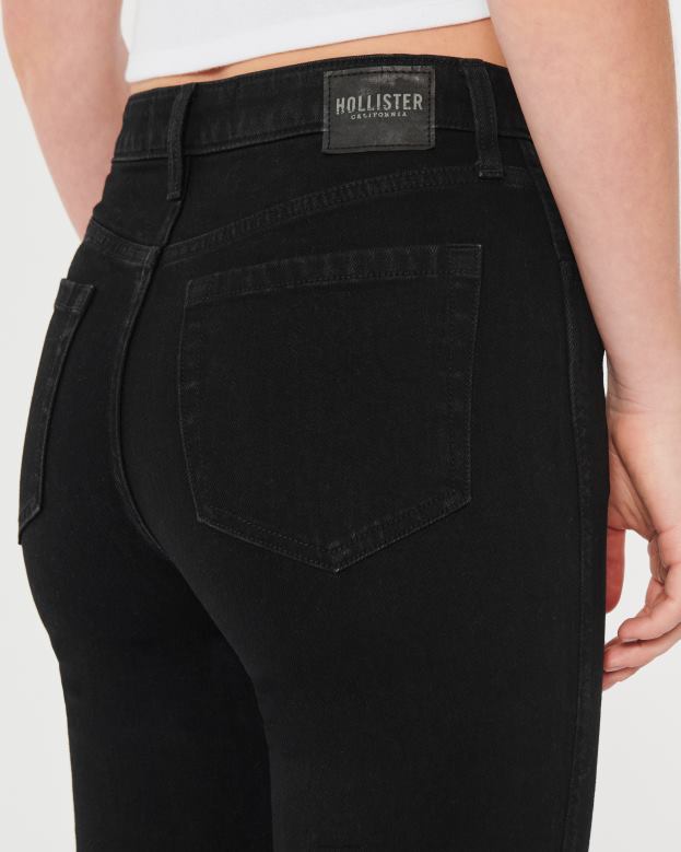 Bottoms Hollister Women Ultra High-Rise Black Mom Jeans 48820551 Black