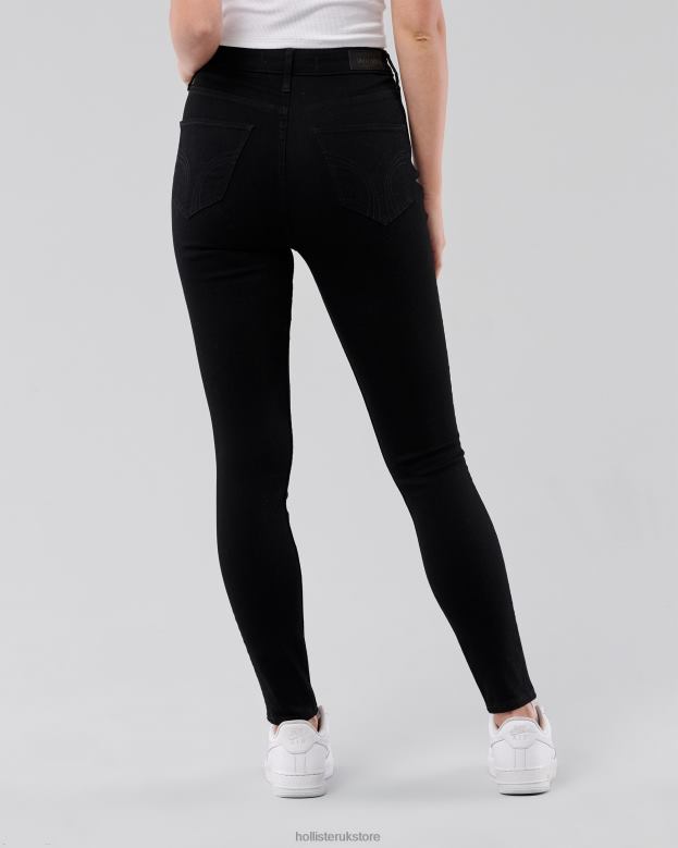 Bottoms Hollister Women Ultra High-Rise Black Super Skinny Jeans 48820736 Black