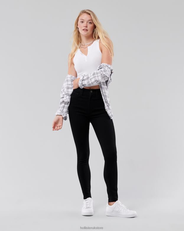 Bottoms Hollister Women Ultra High-Rise Black Super Skinny Jeans 48820736 Black