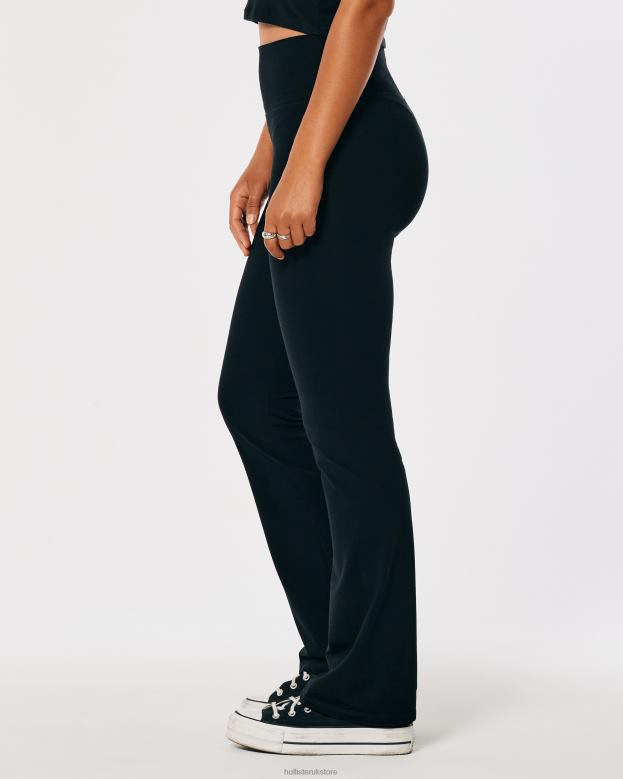 Bottoms Hollister Women Ultra High-Rise Bootcut Leggings 48820641 Black