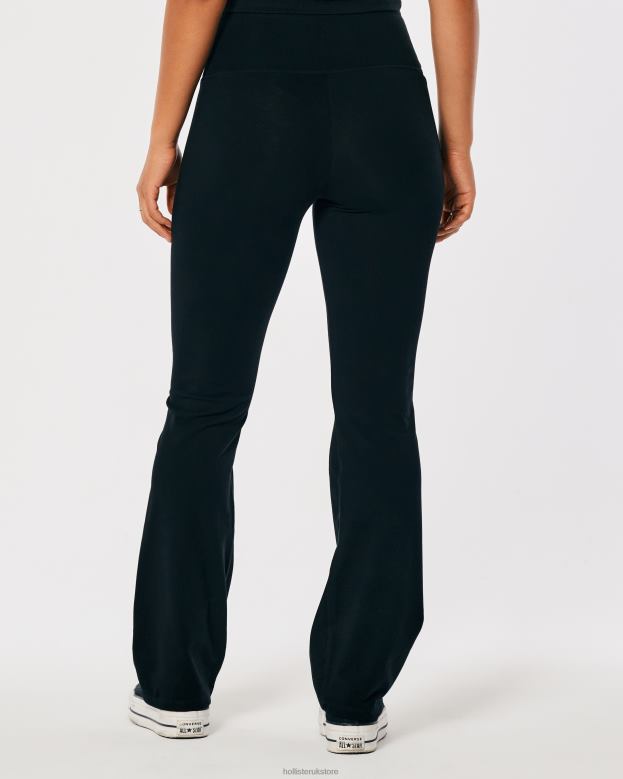 Bottoms Hollister Women Ultra High-Rise Bootcut Leggings 48820641 Black