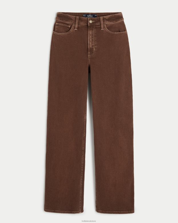 Bottoms Hollister Women Ultra High-Rise Brown Dad Jeans 48820591 Brown