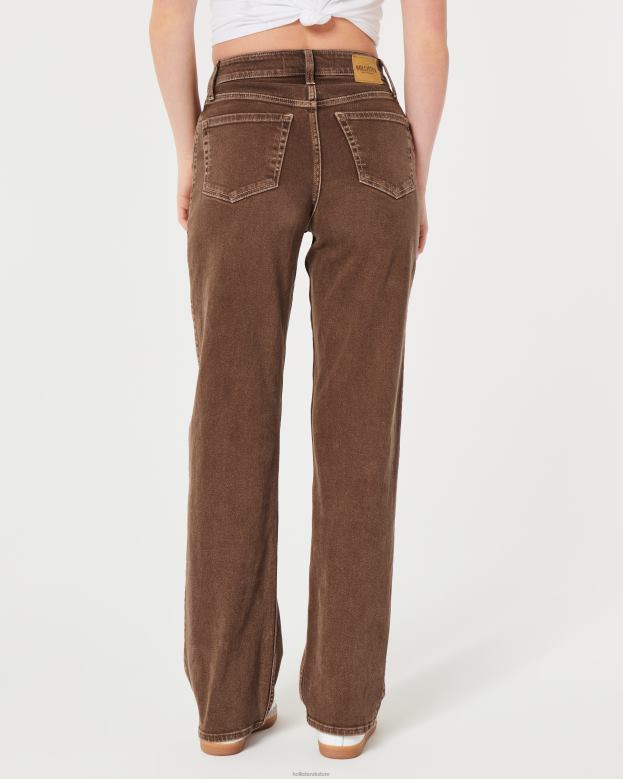 Bottoms Hollister Women Ultra High-Rise Brown Dad Jeans 48820591 Brown