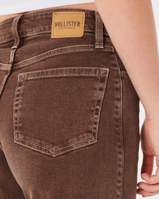 Bottoms Hollister Women Ultra High-Rise Brown Dad Jeans 48820591 Brown