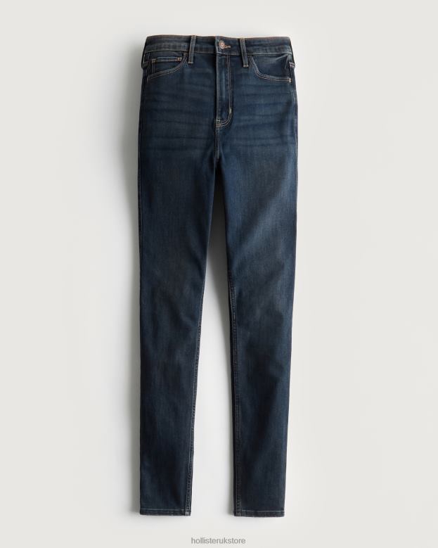 Bottoms Hollister Women Ultra High-Rise Dark Wash Super Skinny Jeans 48820729 Dark Wash
