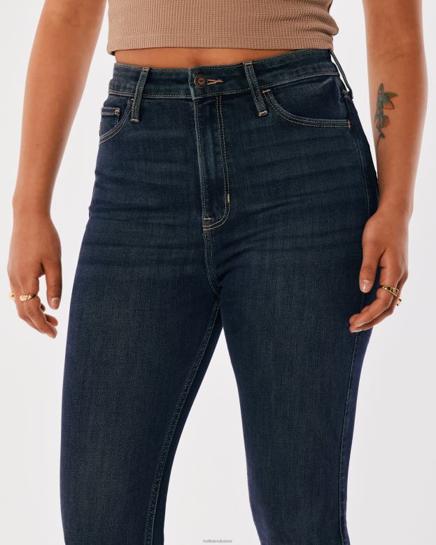 Bottoms Hollister Women Ultra High-Rise Dark Wash Super Skinny Jeans 48820729 Dark Wash