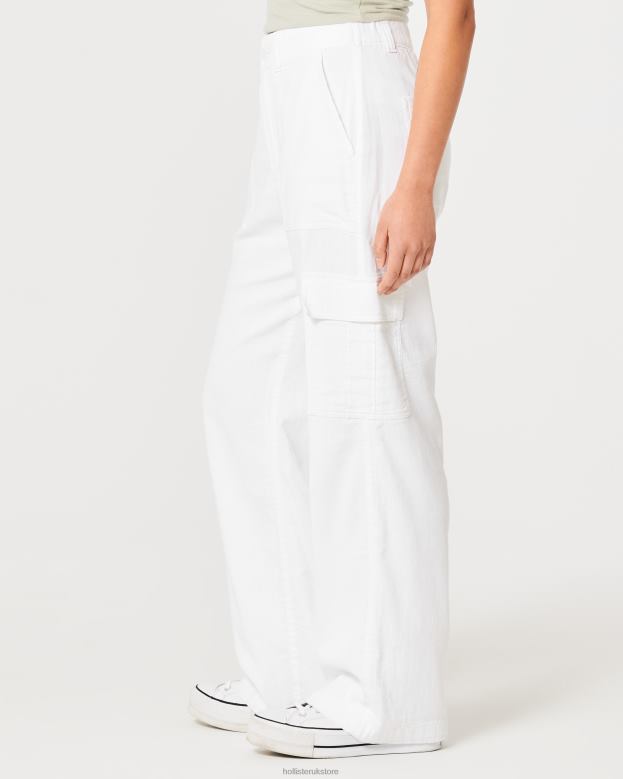 Bottoms Hollister Women Ultra High-Rise Drapey Cargo Pants 48820471 White