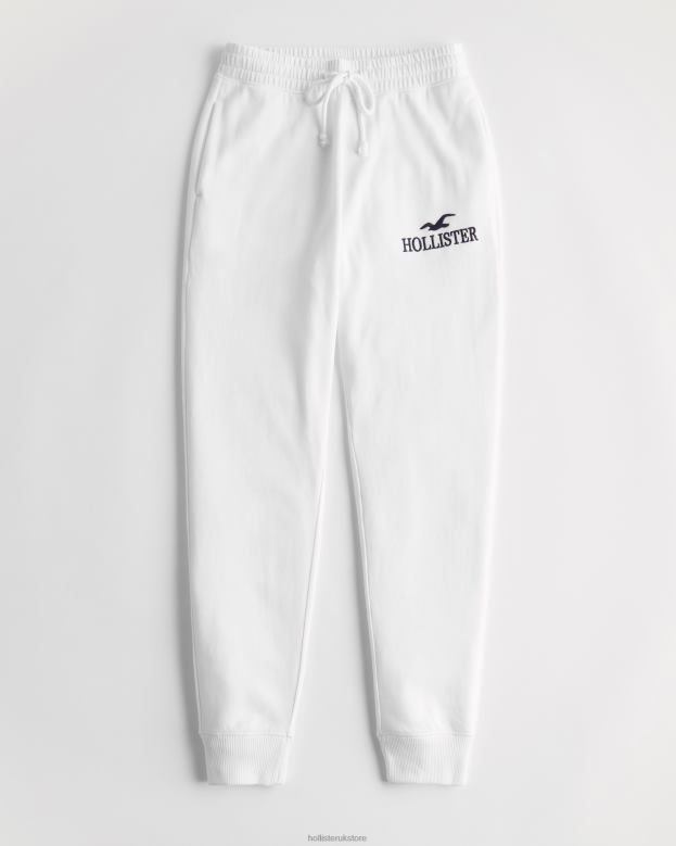 Bottoms Hollister Women Ultra High-Rise Fleece Logo Joggers 48820646 White