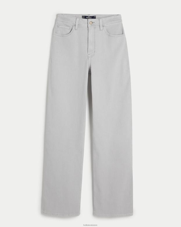 Bottoms Hollister Women Ultra High-Rise Grey Dad Jeans 48820726 Light Grey