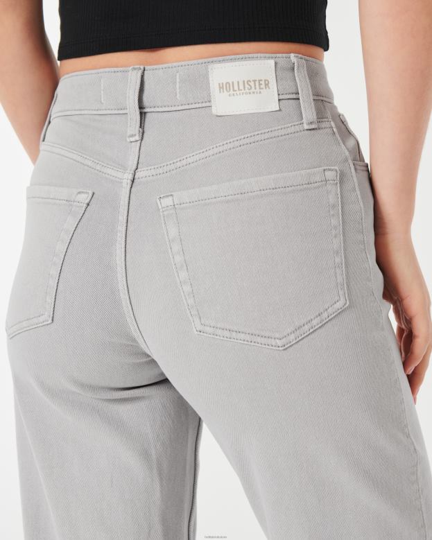 Bottoms Hollister Women Ultra High-Rise Grey Dad Jeans 48820726 Light Grey