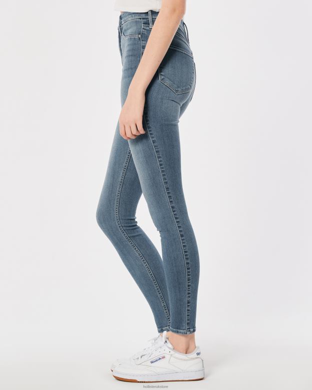 Bottoms Hollister Women Ultra High-Rise Medium Wash Jean Leggings 48820723 Medium Wash
