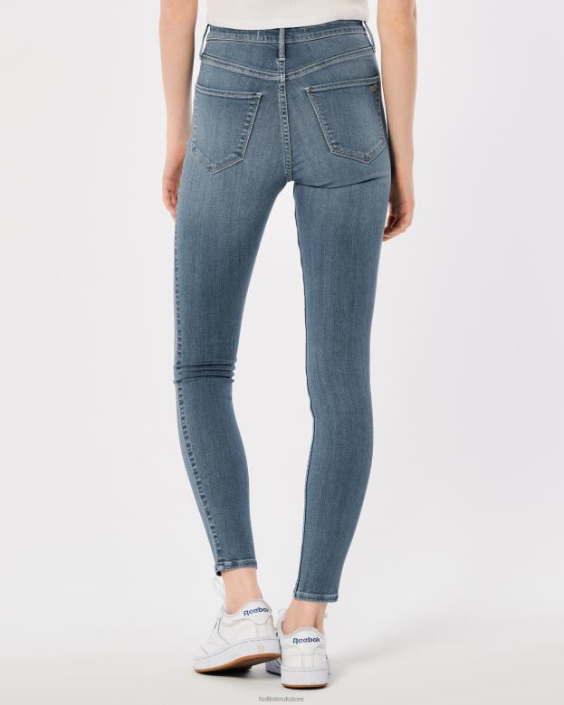 Bottoms Hollister Women Ultra High-Rise Medium Wash Jean Leggings 48820723 Medium Wash