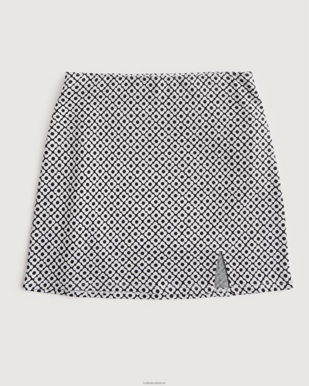 Bottoms Hollister Women Ultra High-Rise Printed Mini Skirt 48820770 Black Pattern