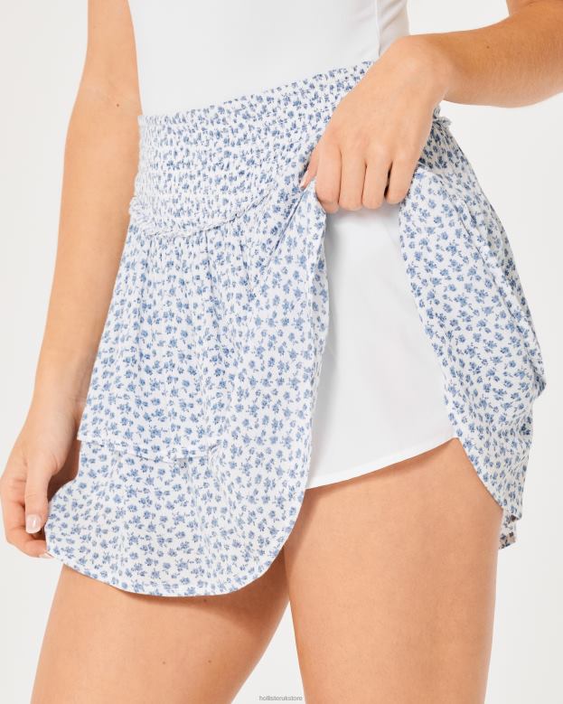 Bottoms Hollister Women Ultra High-Rise Tiered Mini Skort 48820597 White Floral