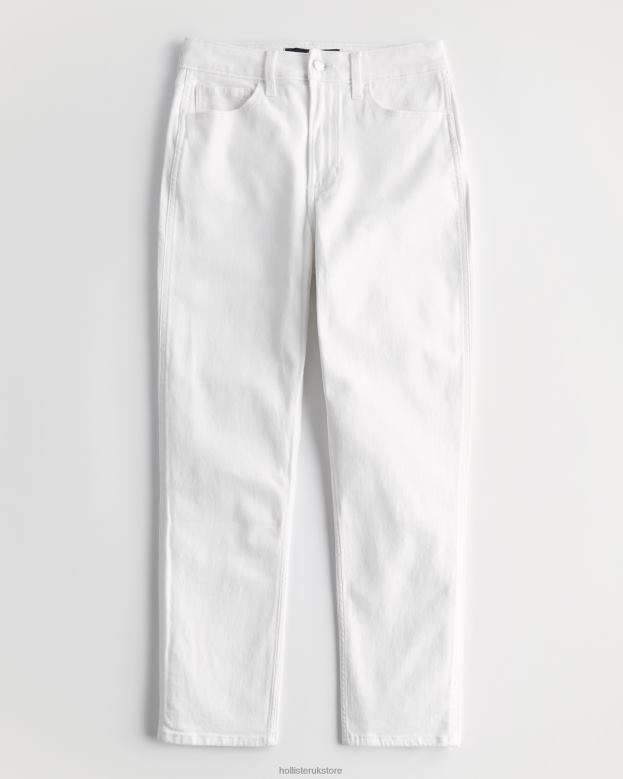 Bottoms Hollister Women Ultra High-Rise White Mom Jeans 48820577 White