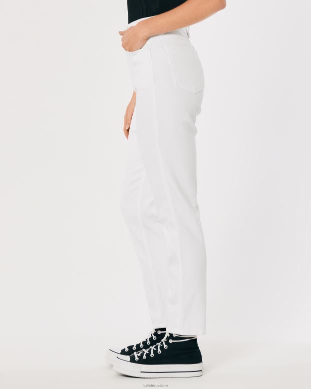 Bottoms Hollister Women Ultra High-Rise White Mom Jeans 48820577 White