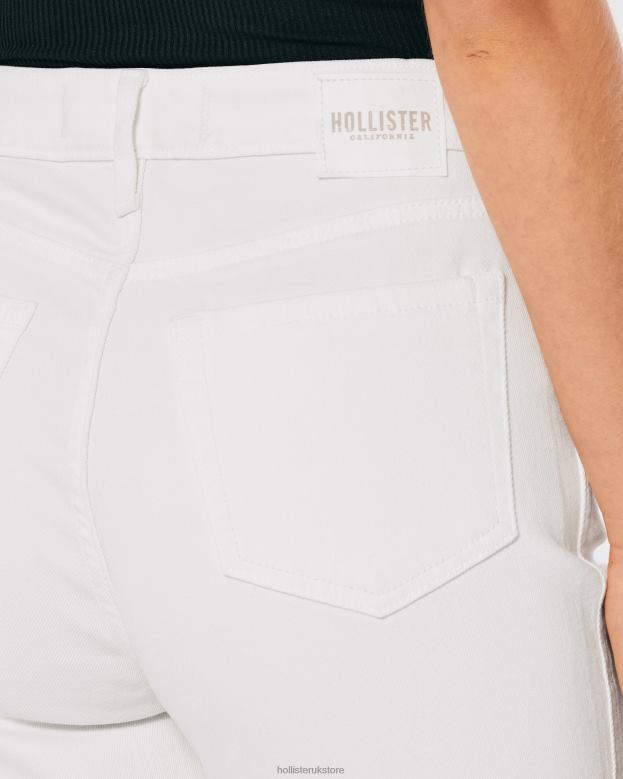 Bottoms Hollister Women Ultra High-Rise White Mom Jeans 48820577 White