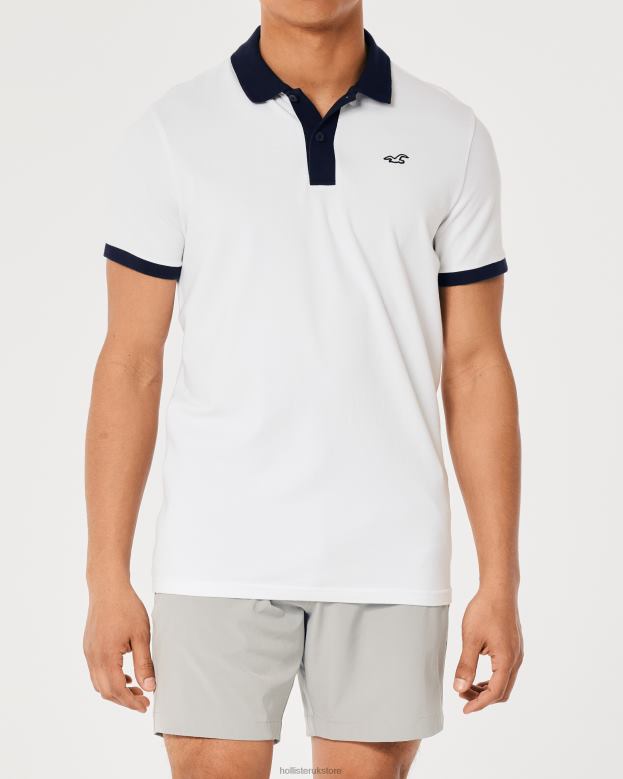 Tops Hollister Men Contrast Collar Polo 48820992 White