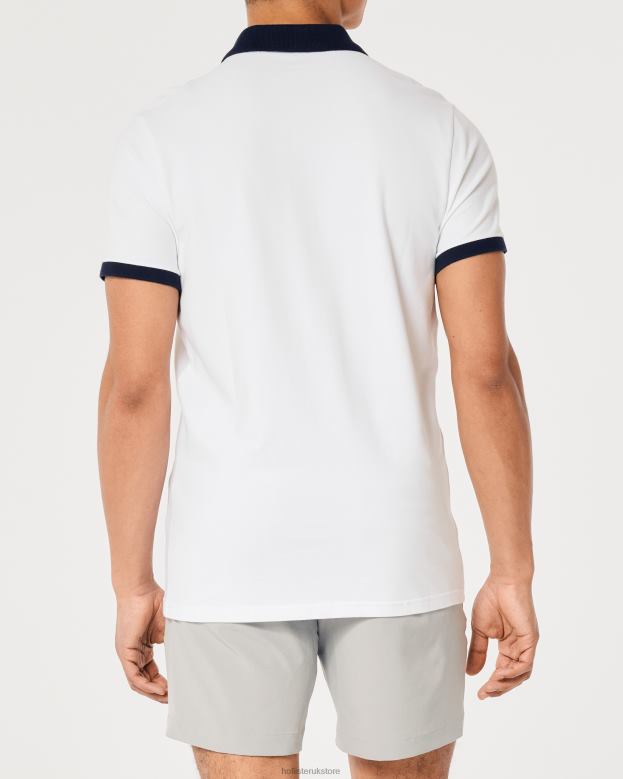 Tops Hollister Men Contrast Collar Polo 48820992 White