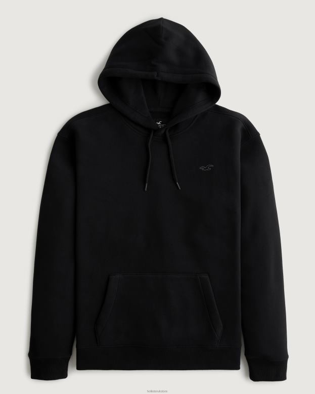 Tops Hollister Men Feel Good Icon Hoodie 48820892 Black