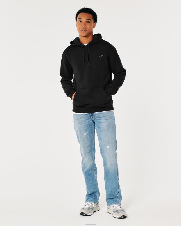 Tops Hollister Men Feel Good Icon Hoodie 48820892 Black